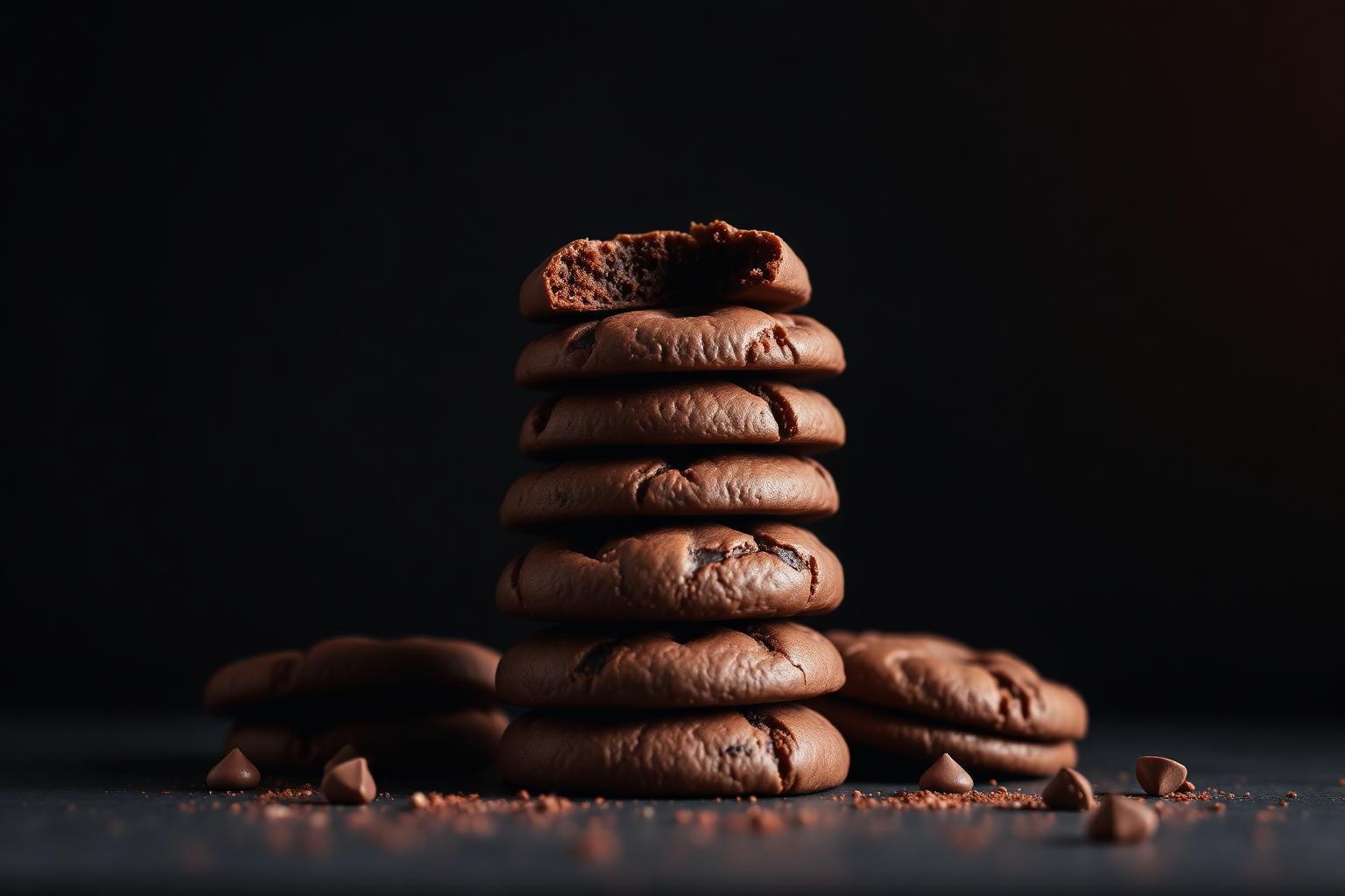 Pilha de cookies artesanais